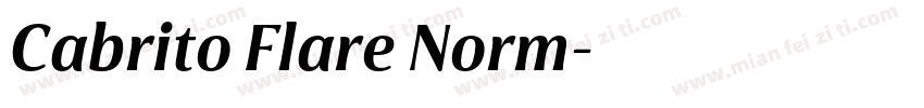 Cabrito Flare Norm字体转换